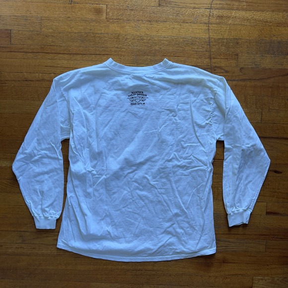 Harley-Davidson Motorcycles Long Sleeve Graphic Tee Biker White Mens Size XL - Picture 6 of 7